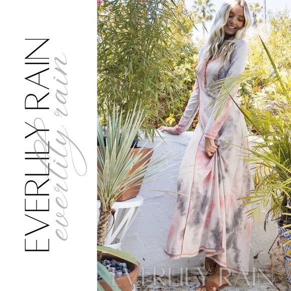 Tie Dye Print Maxi Dress - Picture 4 of 15